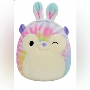 Squishmallows Babette Hedgehog Bunny Ears Pink Purple Tie Dye Easter Spring 8”